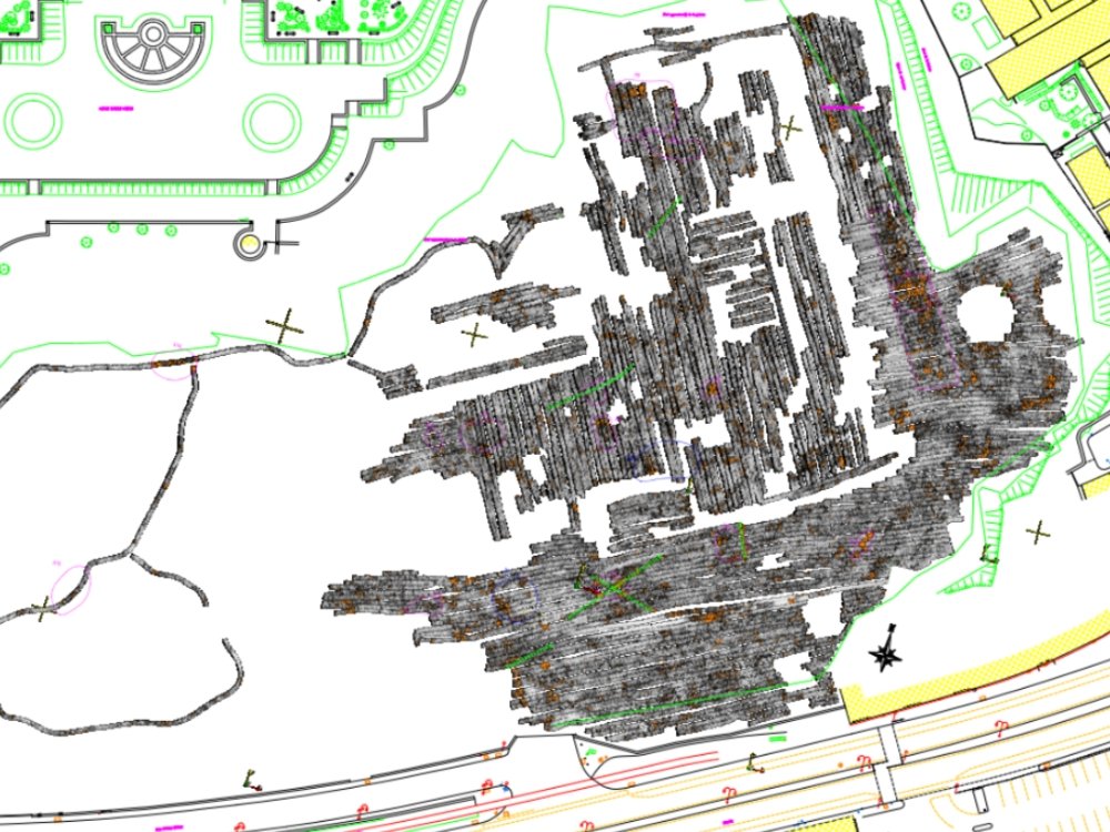 Cartographie géoradar - Projet arbre aux hérons - Nantes Métropole